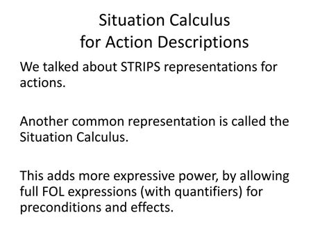 Ppt Situation Calculus For Action Descriptions Powerpoint Presentation Id 2359808