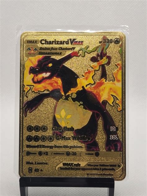 Mavin Charizard Vmax Gold Metal Pokemon Card