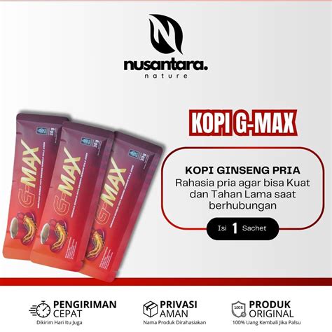 Jual Lxb Termurah Kopi Gmax Original Kopi Ginseng Stamina Pria