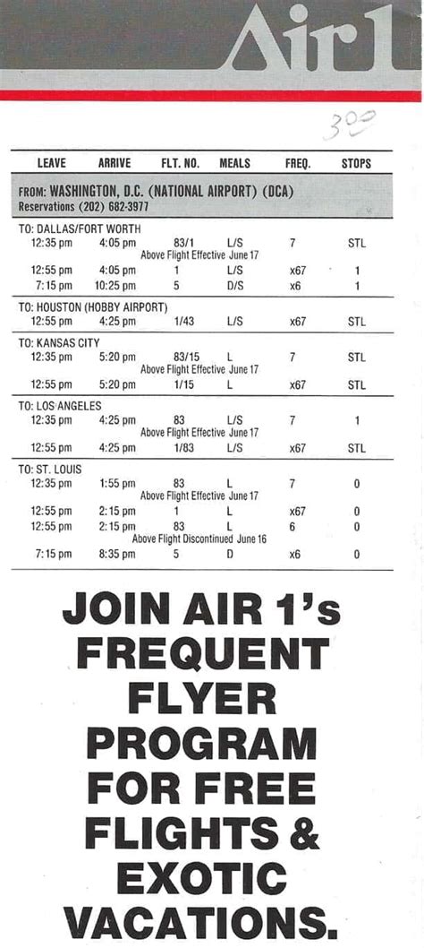 Air One Timetables And Route Maps The Airchive