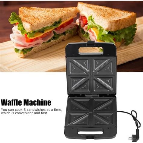 Gaufrier Gaufrier Belge Avec 8 Grilles Sandwich Plaques Antiadhésives