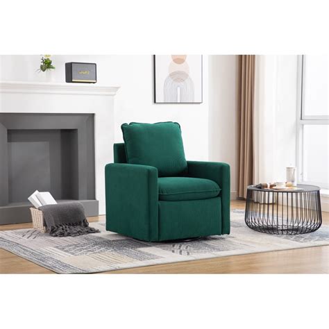 Tcbosik Modern Swivel Barrel Chair Velvet Swivel Accent Chairs For