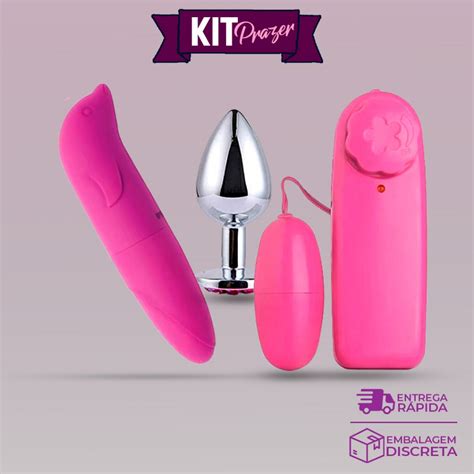 Kit Orgasmo Vibrador Ponto G Golfinho Vibrador Bullet Plug Anal