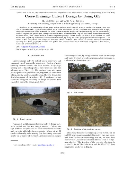 (PDF) Cross-Drainage Culvert Design by Using GIS