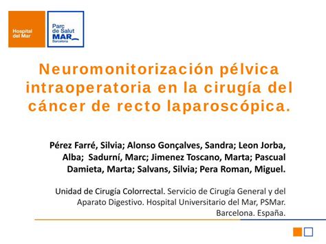 PDF Neuromonitorización pélvica intraoperatoria en la cirugía