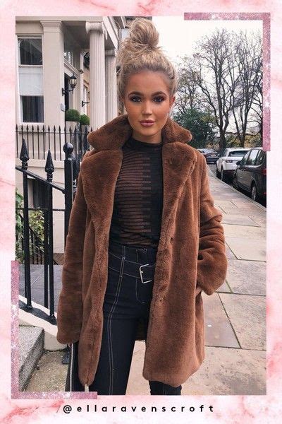 Michaela Chocolate Brown Faux Fur Coat Winter Fashion Outfits Faux Fur Coats Outfit Brown