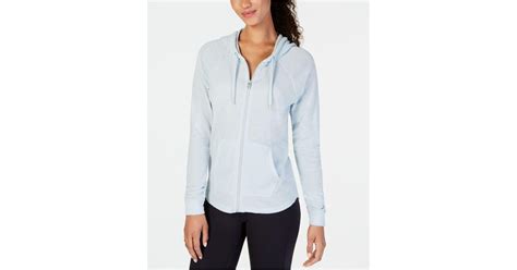 Calvin Klein Performance Ruched Sleeve Zip Hoodie Lyst