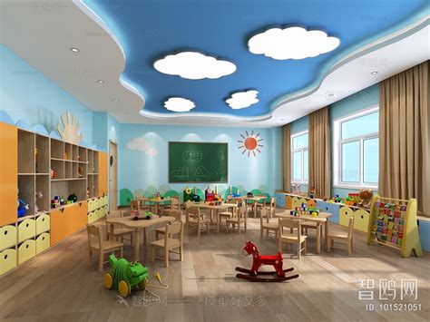 Modern Kindergarten Classrooms 3d Model Download Model Id 101521051 1miba