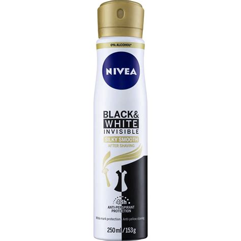 Nivea Black & White Aerosol Antiperspirant Deodorant 250ml | Woolworths