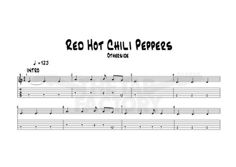 Red Hot Chili Peppers Otherside Guitar Tab Score Californication California Rock Rock