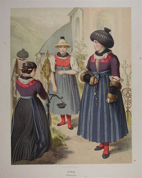 Tyrol Passeyer Chromolithographie N A Kretschmer Leipzig J C