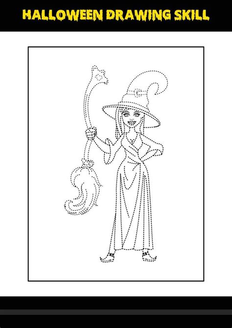 Halloween drawing skill for kids. Halloween drawing skill coloring page ...