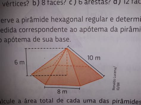 Observe A Pir Mide Hexagonal Regular E Determine A Medida