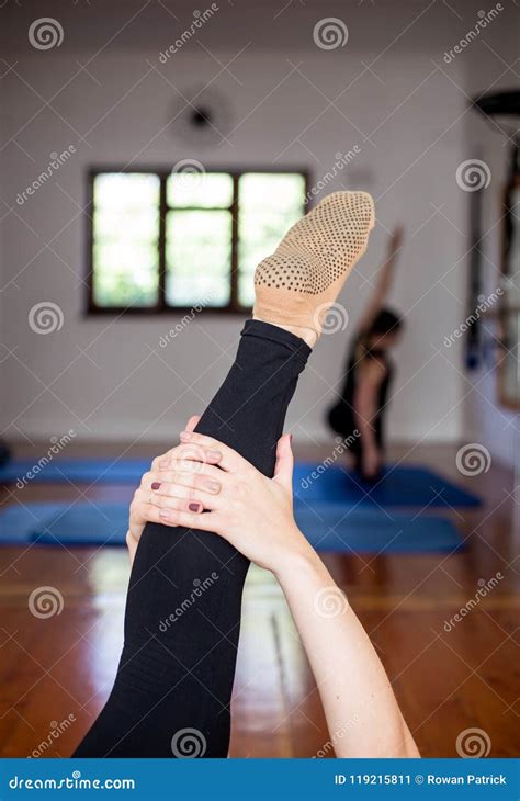 Yoga Stretch Leg stock image. Image of colour, energy - 119215811