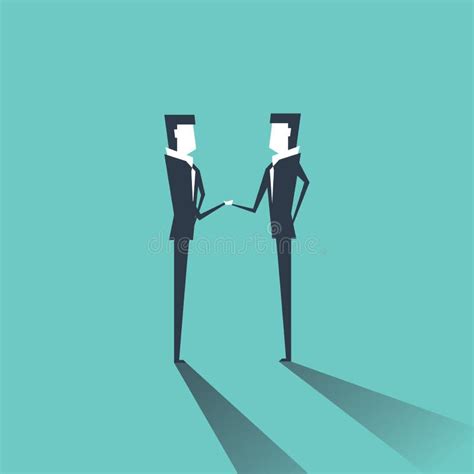 Businessman Shaking Hands Congratulating Each Other With Successful