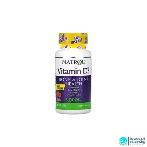 Natrol Vitamin D Bone Joint Health Strawberry Natural Flavor