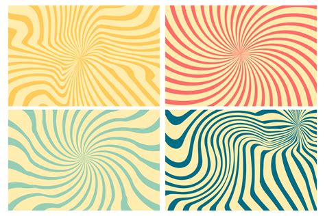 Groovy Hippie S Backgrounds With Waves Swirl Twirl Pattern