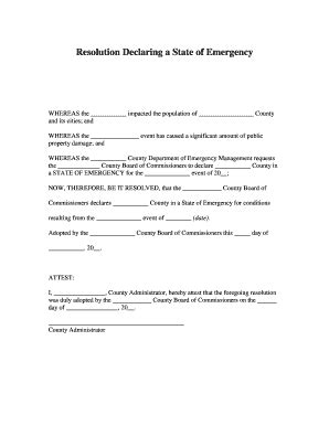 Fillable Online Dps Mn Resolution Declaring A State Of Emergency Dps