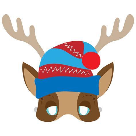 Reindeer Mask Template | Free Printable Papercraft Templates