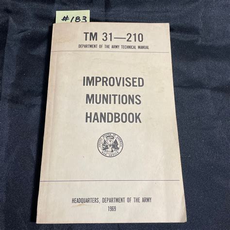 "Improvised Munitions Handbook" 1969 Army Technical Manual - Vietnam ...