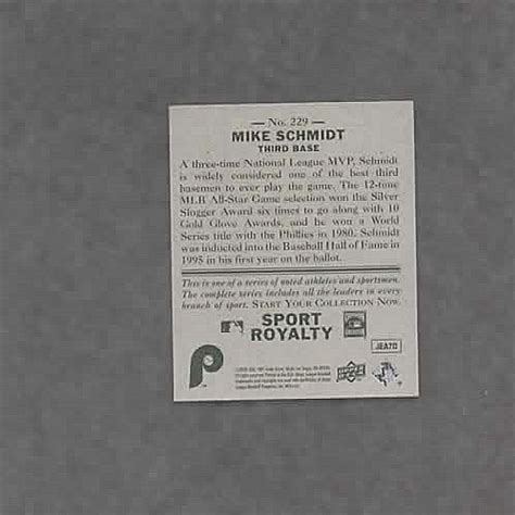 Upper Deck Goudey Sport Royalty Mini Black Border Mike