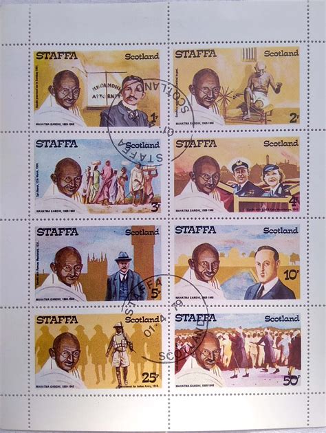 postage stamp Gandhi series | Past Cart