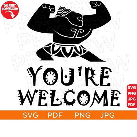 Youre Welcome Maui Svg Moana Svg Princess Svg Disneyworld Inspire