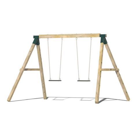 Square Swing Set With 2 Commercial Swings Commercial Or Domestic Double Swing Set Messyplay Ni