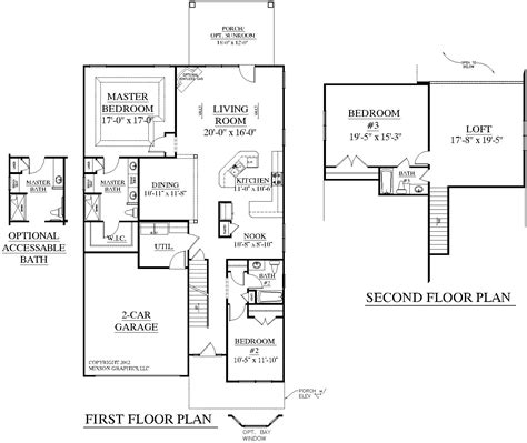 Png 3 Bedroom House Plan With Houseplans Biz 2545 A 1 1 2 Story Home