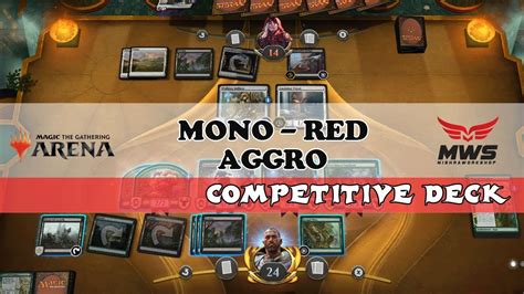 Mtg Arena Competitive Deck Mono Red Aggro YouTube