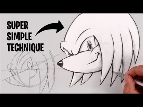 How To Draw Knuckles | Sonic the Hedgehog - Videos For Kids