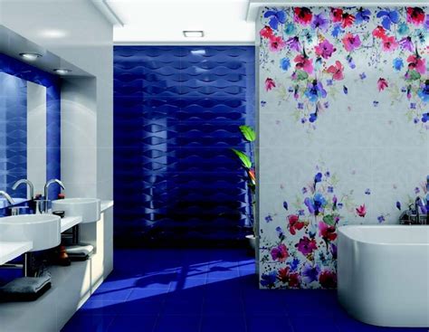 Blue Color Bathroom Tiles Semis Online