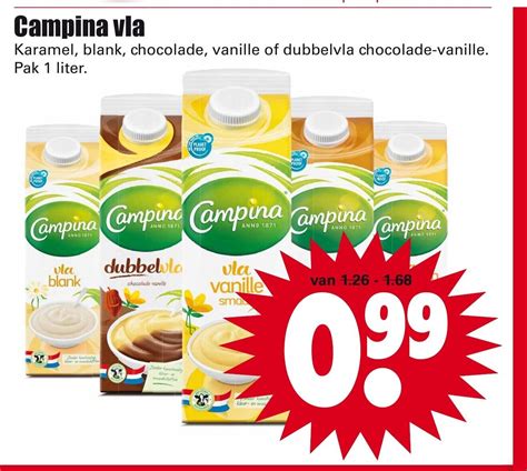 Campina Vla 1 Liter Aanbieding Bij Dirk