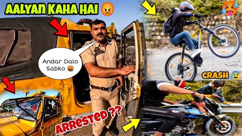 Aalyanvlogs1299 Arrested 😰💔 Sunday Ride Gone Wrong 🥵 Crash 😡 Training Back Workout Youtube