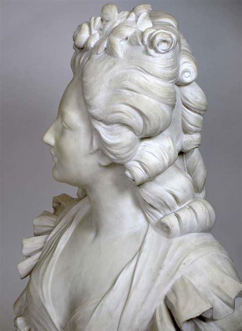 A Very Fine And Large French 19th Century White Carrara Marble Bust Of Marie Antoinette Queen