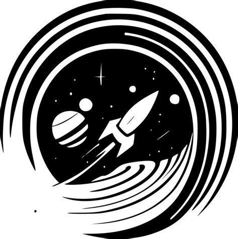 Space, Black and White Vector illustration 23851980 Vector Art at Vecteezy