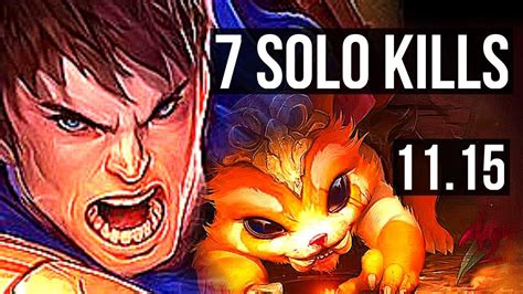 Garen Vs Gnar Top Defeat Rank Garen Solo Kills Games