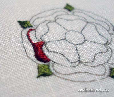 Goldwork Silk Tudor Rose Stitching Instructions Part I Blackwork