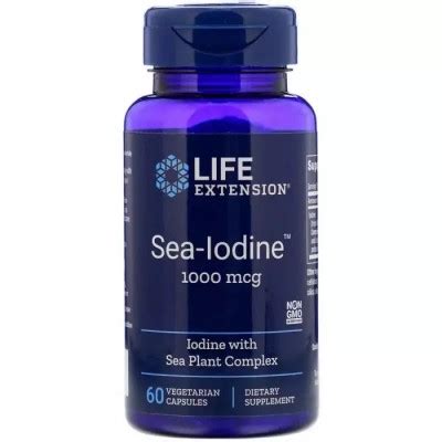 Травы Life Extension Морской Йод, Sea-Iodine, 1000 Мкг, 60 ...