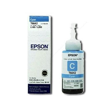 Butelka z tuszem Epson T6642 C13T66424A Cyan L100/L200 70ml - ProLine