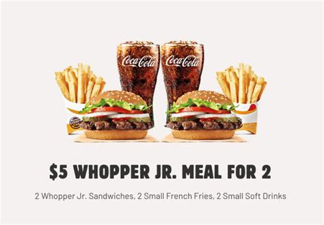 New $5 Whopper Jr. Meals for 2 Deal Arrives at Burger King