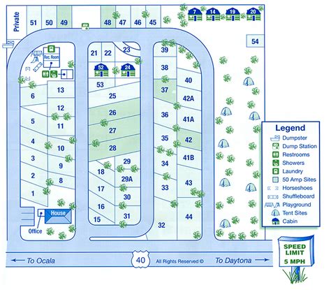 Campsite Maps St Johns River Campground Near Ocala Deland Daytona