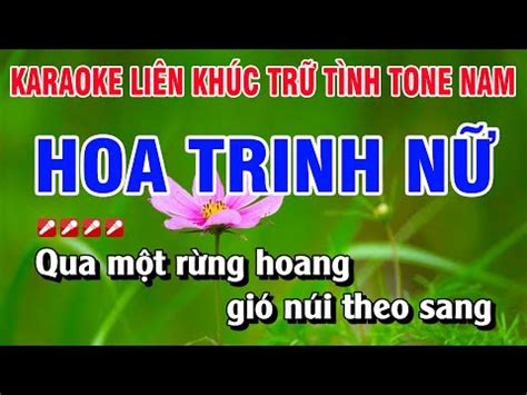 Karaoke Liên Khúc Trữ Tình Tone Nam Nhạc Sống Dễ Hát Hoa Trinh Nữ