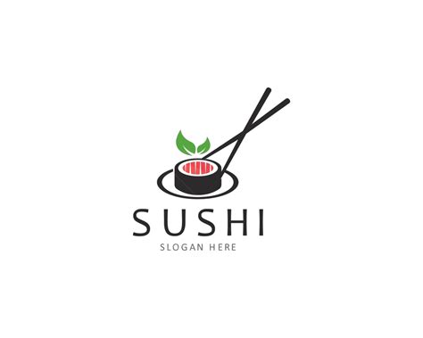 Template Of A Sushi Logo A Vector Icon For The Illustration Of Japanese