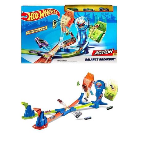 Pista Hot Wheels Equilíbrio Extremo 3 carrinhos Mattel FUN Pistas Magazine Luiza