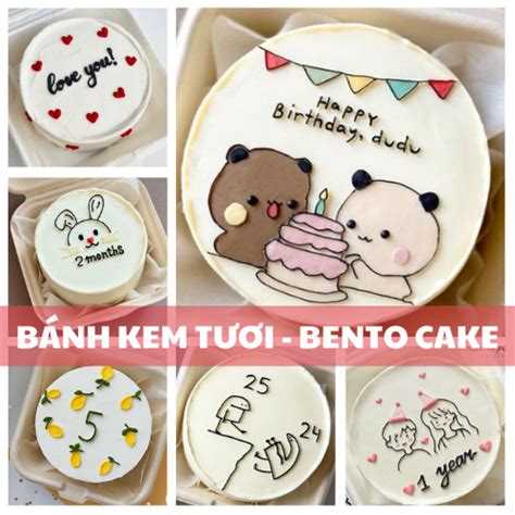 Hỏa Tốc TP HCM Bánh Kem Mini Bento Cake Bánh Kem Siêu Cute Hot Trend nhiều kiểu mẫu
