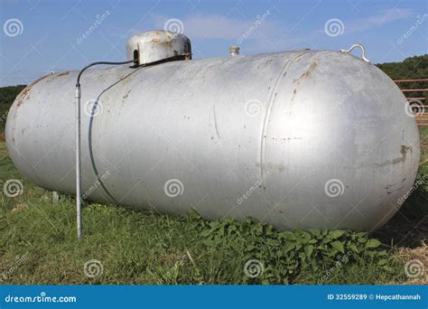 Old Silver Farm Propane Tank Stock Image Image Of Underground Tank