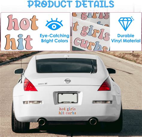 Aolamegs Hot Girls Hit Curbs Calcoman As Divertidas Y Lindas Para Parachoques Para Mujeres
