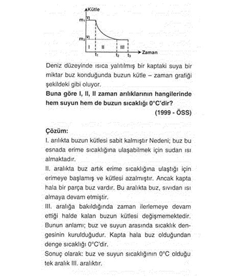 Hal Değişimi Soruları Çözümlü 9 Sınıf