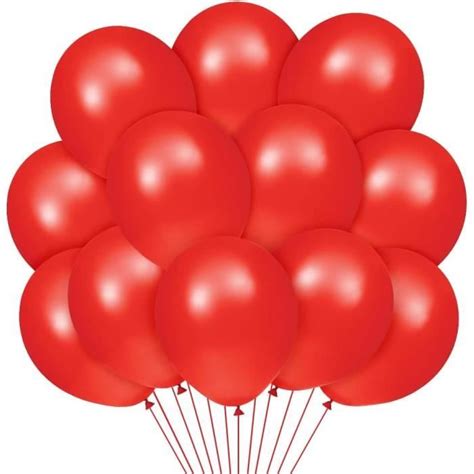 100 Ballon Rouge Helium Ballon Baudruche Rouge Latex 30 Cm Pour Joyeux